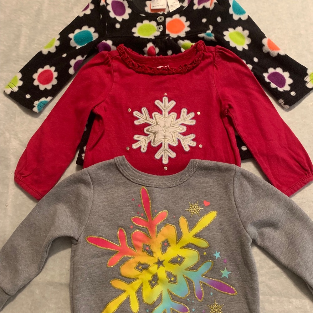 🌹Bundle of 3 long sleeve Shirts 12-18 mos